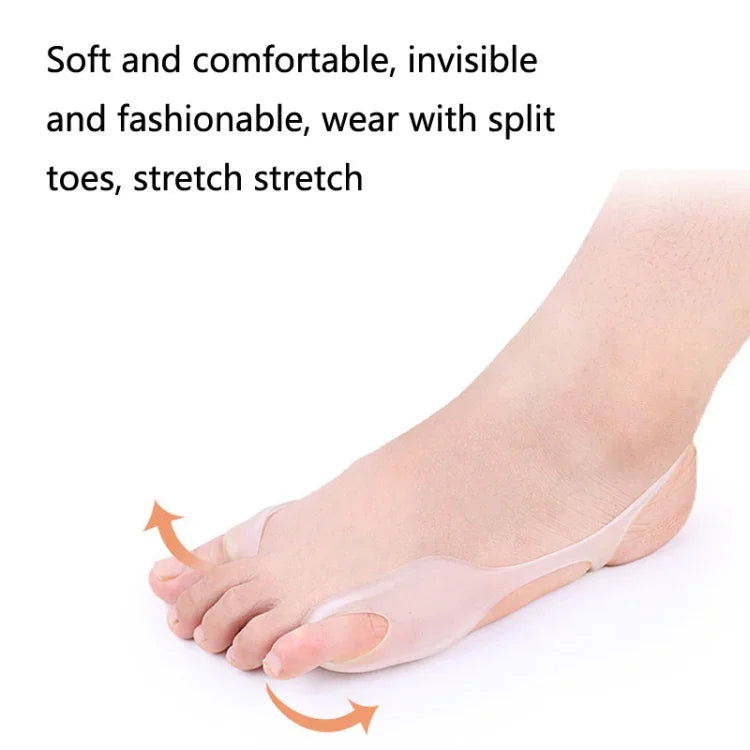 SEBS Material Big Feet Hallux Valgus Corrector Soft and Comfortable Correction Belt, 1 Pair SEBS White
