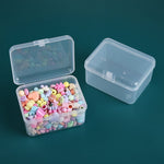 20 PCS Rectangular Plastic Box Transparent Stationery Storage Box PP Tool Parts Accessories Box, 20 PCS (Rectangular)