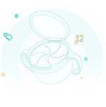 Baby Snacks Bowl Children Kids Food Storage Dishes Anti Spill 360 Rotate Baby Solid Feeding Plate Tableware Baby Feeding Stuff