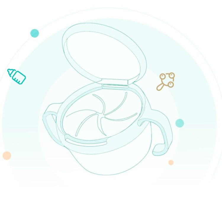 Baby Snacks Bowl Children Kids Food Storage Dishes Anti Spill 360 Rotate Baby Solid Feeding Plate Tableware Baby Feeding Stuff