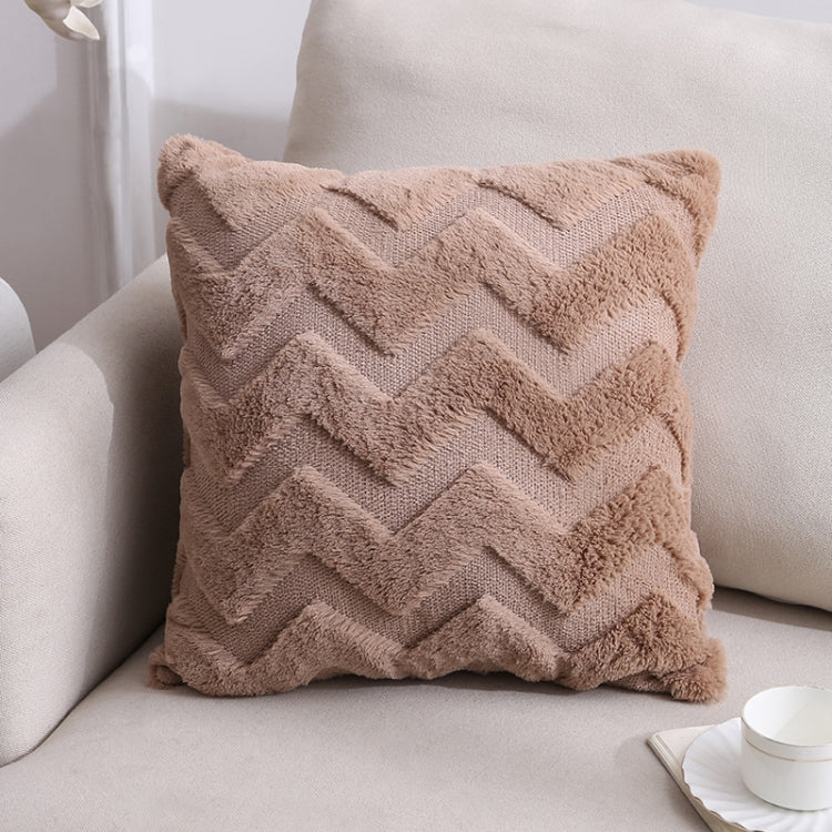 Double-Sided Plush Pillow Home Sofa Cushion Pillowcase, 45x45cm Without Core, 45x45cm Pillowcase + Core
