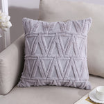 Double-Sided Plush Pillow Home Sofa Cushion Pillowcase, 45x45cm Without Core, 45x45cm Pillowcase + Core