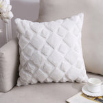 Double-Sided Plush Pillow Home Sofa Cushion Pillowcase, 45x45cm Without Core, 45x45cm Pillowcase + Core