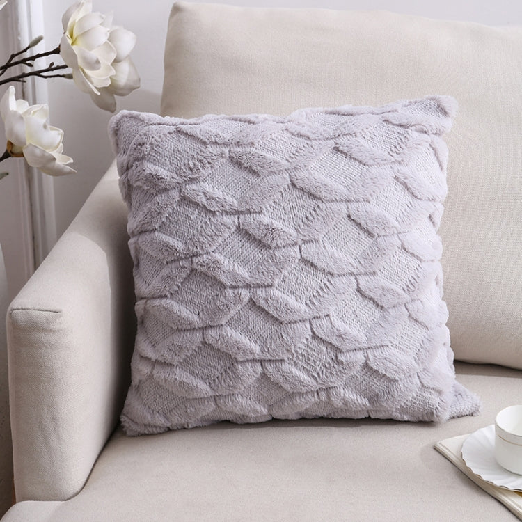 Double-Sided Plush Pillow Home Sofa Cushion Pillowcase, 45x45cm Without Core, 45x45cm Pillowcase + Core