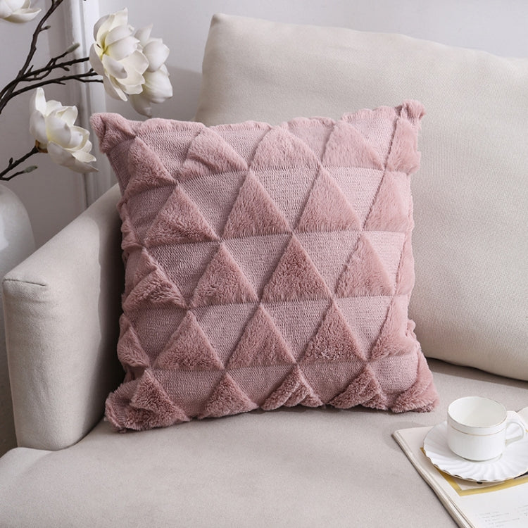 Double-Sided Plush Pillow Home Sofa Cushion Pillowcase, 45x45cm Without Core, 45x45cm Pillowcase + Core
