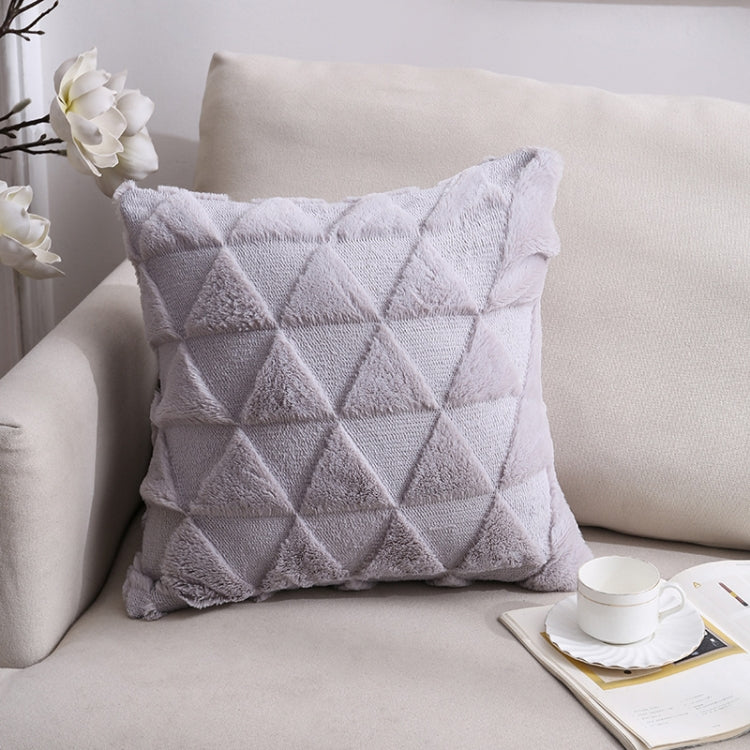 Double-Sided Plush Pillow Home Sofa Cushion Pillowcase, 45x45cm Without Core, 45x45cm Pillowcase + Core