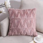 Double-Sided Plush Pillow Home Sofa Cushion Pillowcase, 45x45cm Without Core, 45x45cm Pillowcase + Core