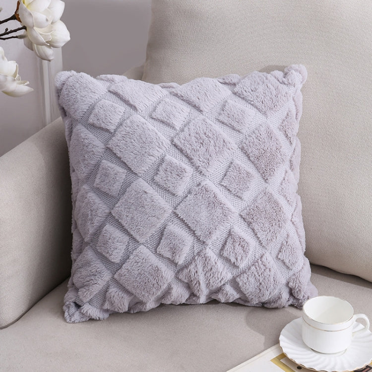 Double-Sided Plush Pillow Home Sofa Cushion Pillowcase, 45x45cm Without Core, 45x45cm Pillowcase + Core