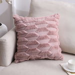 Double-Sided Plush Pillow Home Sofa Cushion Pillowcase, 45x45cm Without Core, 45x45cm Pillowcase + Core