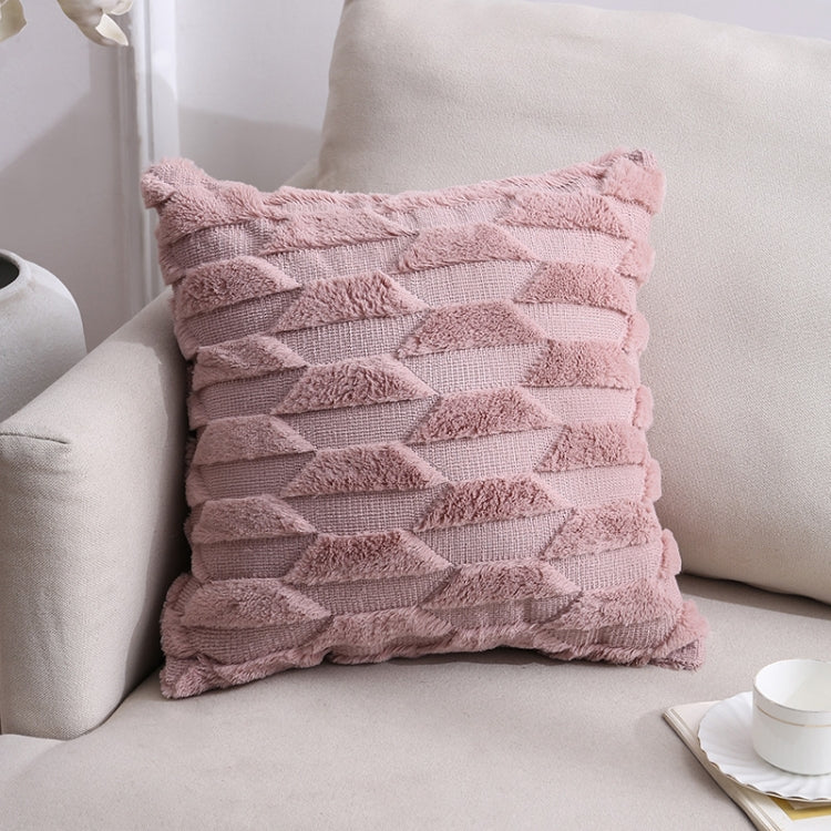 Double-Sided Plush Pillow Home Sofa Cushion Pillowcase, 45x45cm Without Core, 45x45cm Pillowcase + Core