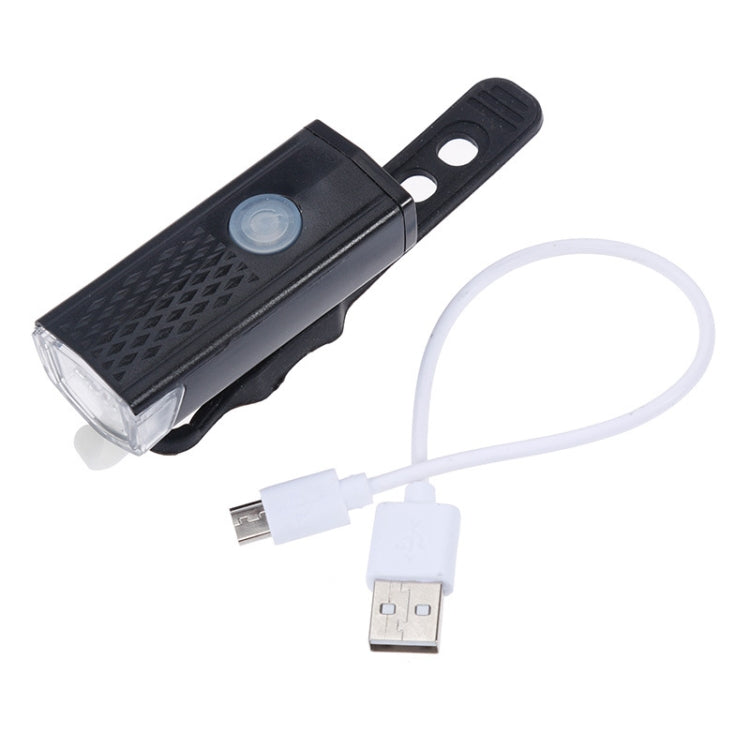 مصباح دراجة قابل لإعادة الشحن عبر USB مقاوم للماء، مجموعة مصباح أمامي وخلفي للدراجة، أسود