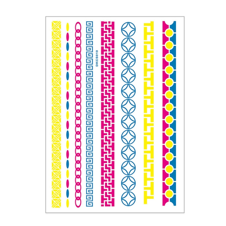 10 PCS Fluorescent Flower Arm Tattoo Sticker Face Sticker Waterproof Feather Tattoo Arm Tattoo Sticker, DKCS010, DKCS017, DKCS019, DKCS022, DKCS025, DKCS028, DKCS032, DKCS033, DKCS034, DKCS036, DKCS037, DKCS042