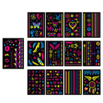 10 PCS Fluorescent Flower Arm Tattoo Sticker Face Sticker Waterproof Feather Tattoo Arm Tattoo Sticker, DKCS010, DKCS017, DKCS019, DKCS022, DKCS025, DKCS028, DKCS032, DKCS033, DKCS034, DKCS036, DKCS037, DKCS042