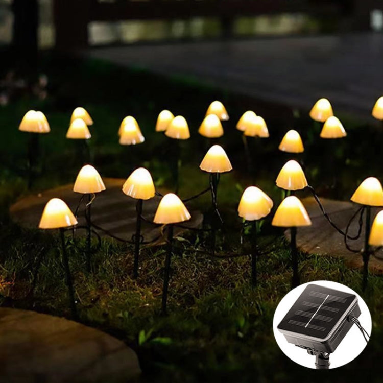 Solar Mushroom Lawn Light Outdoor Waterproof Garden Villa Landscape Decorative String Lights, 3.8m 10 LEDs, 5m 20 LEDs, 6.5m 30 LEDs