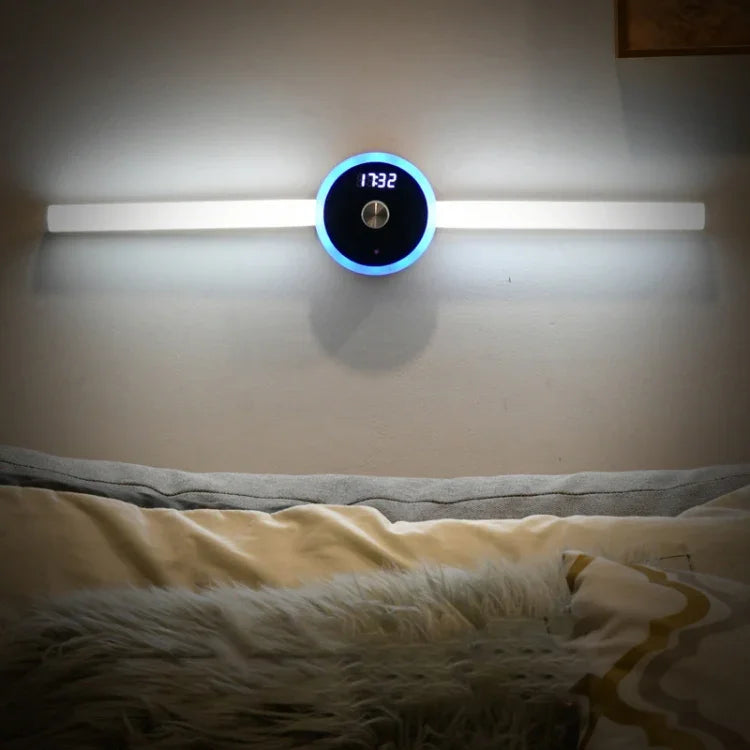 DMK-025 Smart Cabinet Lamp Kitchen Mirror Front Light, Touch + Human Body Induction, Hand Scan Timing, Hand Sweep Clock