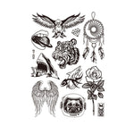 10 PCS Dark Fluorescent Color Changing Animal Luminous Flower Arm Waterproof Adult Tattoo Stickers, BY-001, BY-002, BY-003, BY-004, BY-005, BY-006, BY-007, BY-008