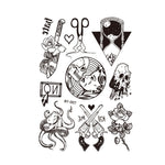 10 PCS Dark Fluorescent Color Changing Animal Luminous Flower Arm Waterproof Adult Tattoo Stickers, BY-001, BY-002, BY-003, BY-004, BY-005, BY-006, BY-007, BY-008