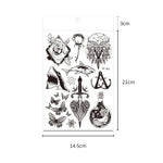 10 PCS Dark Fluorescent Color Changing Animal Luminous Flower Arm Waterproof Adult Tattoo Stickers, BY-001, BY-002, BY-003, BY-004, BY-005, BY-006, BY-007, BY-008