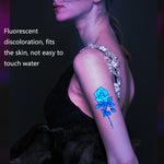 10 PCS Dark Fluorescent Color Changing Animal Luminous Flower Arm Waterproof Adult Tattoo Stickers, BY-001, BY-002, BY-003, BY-004, BY-005, BY-006, BY-007, BY-008