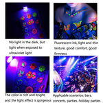 10 PCS Dark Fluorescent Color Changing Animal Luminous Flower Arm Waterproof Adult Tattoo Stickers, BY-001, BY-002, BY-003, BY-004, BY-005, BY-006, BY-007, BY-008