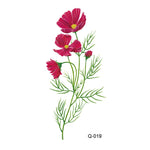 50 PCS Literary Small Fresh Flower Tattoo Sticker Rose Waterproof Lasting Arm Sticker, Q-001, Q-002, Q-003, Q-012, Q-016, Q-017, Q-019, Q-022, Q-025, Q-029, Q-031, Q-032