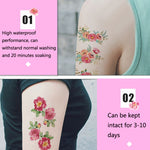 50 PCS Literary Small Fresh Flower Tattoo Sticker Rose Waterproof Lasting Arm Sticker, Q-001, Q-002, Q-003, Q-012, Q-016, Q-017, Q-019, Q-022, Q-025, Q-029, Q-031, Q-032