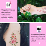 50 PCS Literary Small Fresh Flower Tattoo Sticker Rose Waterproof Lasting Arm Sticker, Q-001, Q-002, Q-003, Q-012, Q-016, Q-017, Q-019, Q-022, Q-025, Q-029, Q-031, Q-032