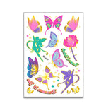 10 PCS Children Water Transfer Fresh Butterfly Bronzing Tattoo Stickers Cartoon Cute Metal Tattoo Stickers, WE-037, WE-038, WE-039, WE-040