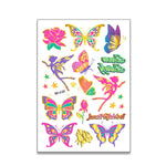 10 PCS Children Water Transfer Fresh Butterfly Bronzing Tattoo Stickers Cartoon Cute Metal Tattoo Stickers, WE-037, WE-038, WE-039, WE-040