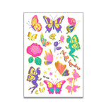 10 PCS Children Water Transfer Fresh Butterfly Bronzing Tattoo Stickers Cartoon Cute Metal Tattoo Stickers, WE-037, WE-038, WE-039, WE-040