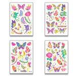10 PCS Children Water Transfer Fresh Butterfly Bronzing Tattoo Stickers Cartoon Cute Metal Tattoo Stickers, WE-037, WE-038, WE-039, WE-040
