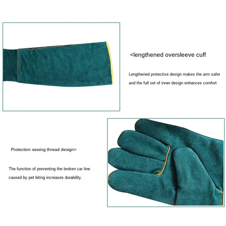 Reptile Anti-Bite Gloves 62cm Length Pet Protective Gloves, st-01