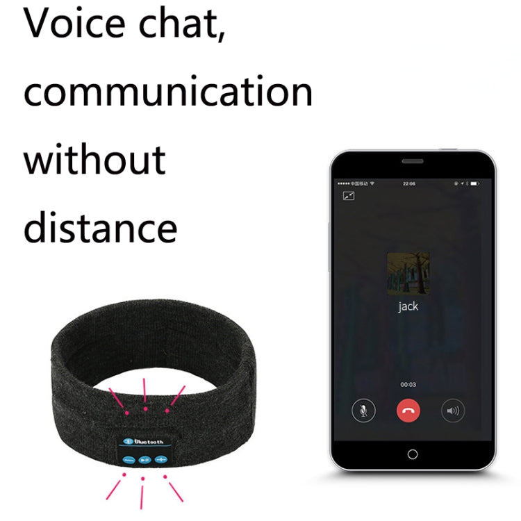 Bluetooth Headset Sports Headband Outdoor Running Yoga Sweat-Absorbent Headscarf, Black, Gray, Dark Gray