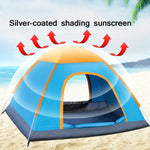 Outdoor Camping Beach Rainproof Sun-proof Automatic Quick Install Tent, For Single People, For Double People, For 3-4 People