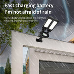 TG-TY097 2-Heads Solar Light Outdoor Human Body Induction Wall Lamp Garden Street LED Light, 200 COB