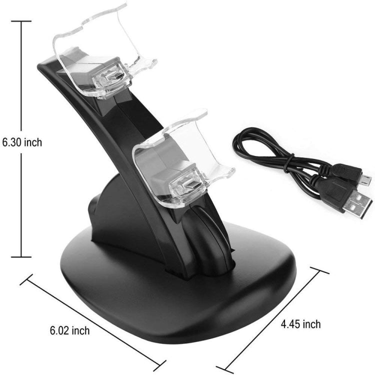 Controller Charger Dock LED Dual USB PS4 Charging Stand Station Cradle for Sony Playstation 4 PS4 / PS4 Pro /PS4 slim, for PS4 / PS4 Pro /PS4 slim