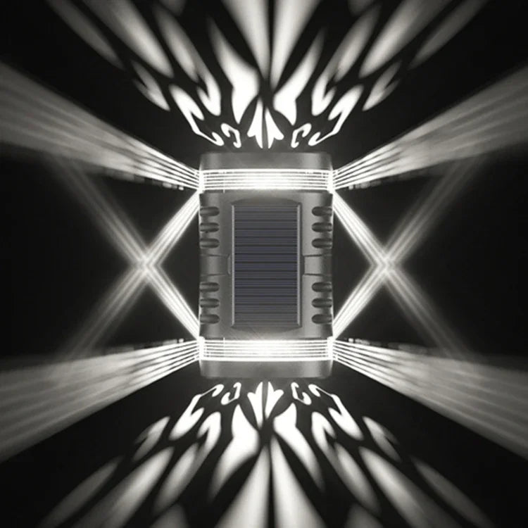 HP-2106 80LM 2 LED Outdoor Solar Automatic Light Sensor Wall Light Garden LED Wall Light, White Light, Warm Light, Colorful Light