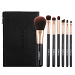 ZOREYA ZS744 7 In 1 Makeup Brush Set Beauty Tools Brush, Pink + Bag, Black + Bag, Pink + Iron Box, Black + Iron Box