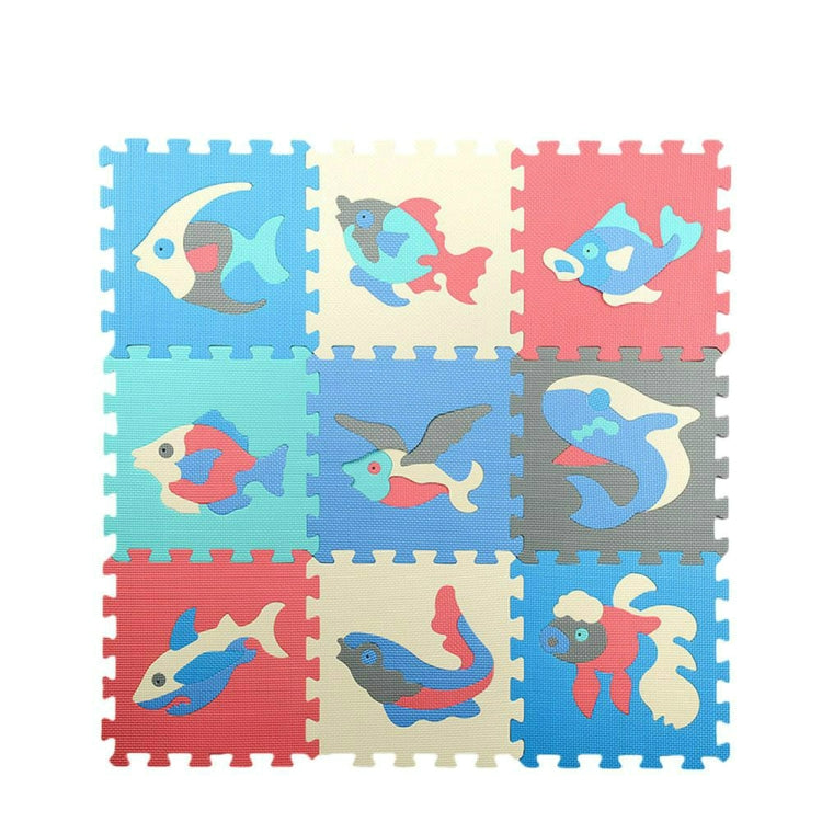 9pcs / Set Splicing Mobilization EVA Marine Foam Mats Children Educational Toys Puzzle Anti-skid And Anti-fall Crawling Mat