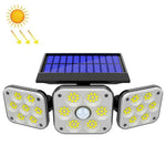 Solar 3-Head Rotatable Wall Lights Human Sense Outdoor Waterproof Garden Street Light, 112 LED, 138 LED, 132 COB