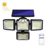 TG-TY085 Solar 4-Head Rotatable Wall Light with Remote Control Body Sensing Outdoor Waterproof Garden Lamp, Style:, 192 LED Integrated, 198 LED Integrated, 192 COB Integrated, 198 COB Integrated, 192 LED Separated, 198 LED Separated, 192 COB Separated ...