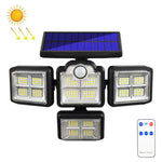 TG-TY085 Solar 4-Head Rotatable Wall Light with Remote Control Body Sensing Outdoor Waterproof Garden Lamp, Style:, 192 LED Integrated, 198 LED Integrated, 192 COB Integrated, 198 COB Integrated, 192 LED Separated, 198 LED Separated, 192 COB Separated ...