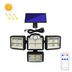 TG-TY085 Solar 4-Head Rotatable Wall Light with Remote Control Body Sensing Outdoor Waterproof Garden Lamp, Style:, 192 LED Integrated, 198 LED Integrated, 192 COB Integrated, 198 COB Integrated, 192 LED Separated, 198 LED Separated, 192 COB Separated ...