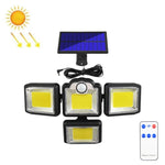 TG-TY085 Solar 4-Head Rotatable Wall Light with Remote Control Body Sensing Outdoor Waterproof Garden Lamp, Style:, 192 LED Integrated, 198 LED Integrated, 192 COB Integrated, 198 COB Integrated, 192 LED Separated, 198 LED Separated, 192 COB Separated ...