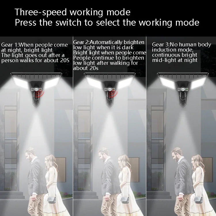 TG-TY081 LED Solar Wall Light Body Sensation Outdoor Waterproof Courtyard Lamp with Remote Control, Style:, 138 LED Integrated, 160 LED Integrated, 138 COB Integrated, 160 COB Integrated, 138 LED Splitable, 160 LED Splitable, 138 COB Splitable         ...