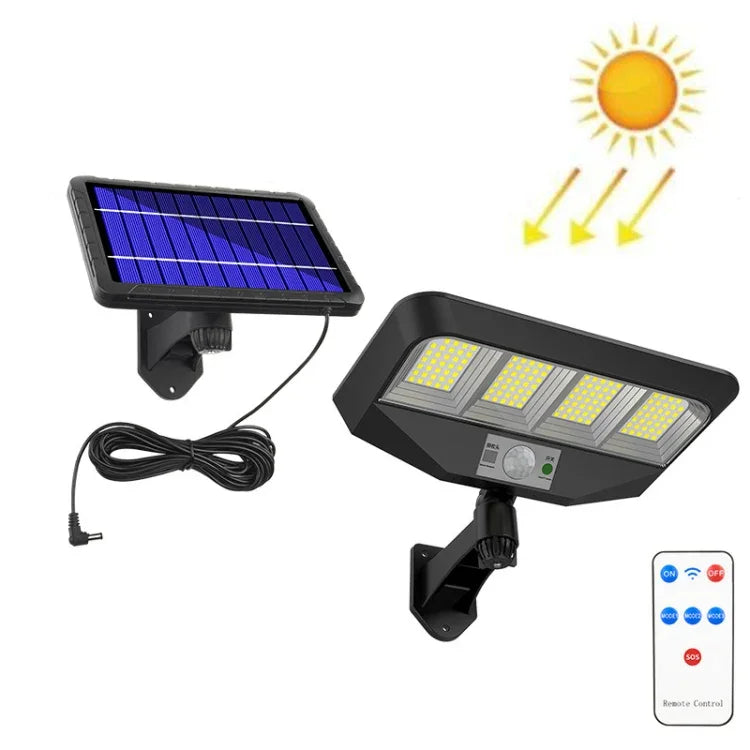 TG-TY081 LED Solar Wall Light Body Sensation Outdoor Waterproof Courtyard Lamp with Remote Control, Style:, 138 LED Integrated, 160 LED Integrated, 138 COB Integrated, 160 COB Integrated, 138 LED Splitable, 160 LED Splitable, 138 COB Splitable         ...