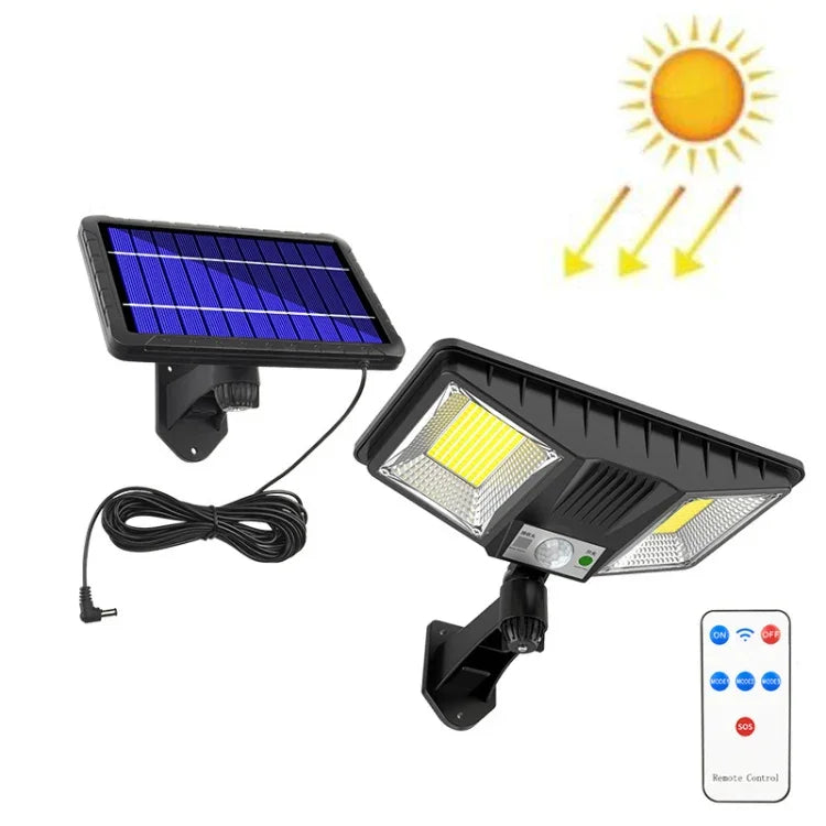 TG-TY081 LED Solar Wall Light Body Sensation Outdoor Waterproof Courtyard Lamp with Remote Control, Style:, 138 LED Integrated, 160 LED Integrated, 138 COB Integrated, 160 COB Integrated, 138 LED Splitable, 160 LED Splitable, 138 COB Splitable         ...