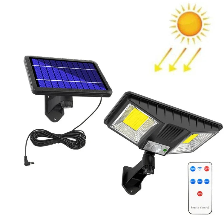 TG-TY081 LED Solar Wall Light Body Sensation Outdoor Waterproof Courtyard Lamp with Remote Control, Style:, 138 LED Integrated, 160 LED Integrated, 138 COB Integrated, 160 COB Integrated, 138 LED Splitable, 160 LED Splitable, 138 COB Splitable         ...