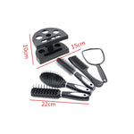 6-In-1 Mirror Comb Hair Comb With Base Set Massage Scalp Beauty Comb