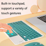 لوحة مفاتيح بلوتوث محمولة لاسلكية 9.7 بوصة مع شاشة لمس + مجموعة فأرة لجهاز iPad، وردي + فأرة، أخضر نعناعي + فأرة، أخضر + فأرة، أصفر + فأرة، أبيض + فأرة، أسود + فأرة 871